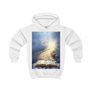 Kids Hoodie - Heavenly Pathway Christian Hoodie with Bible & Dove Design