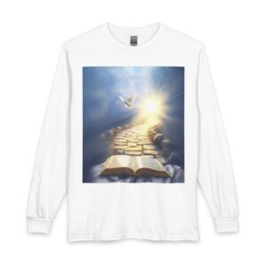 Heavenly Path Long Sleeve Tee — Inspirational Bible Walk Design